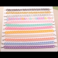 Nouvelle chaîne de téléphone courte en acrylique avec strass, colorée et détachable, pour sac à main, idéale comme cadeau