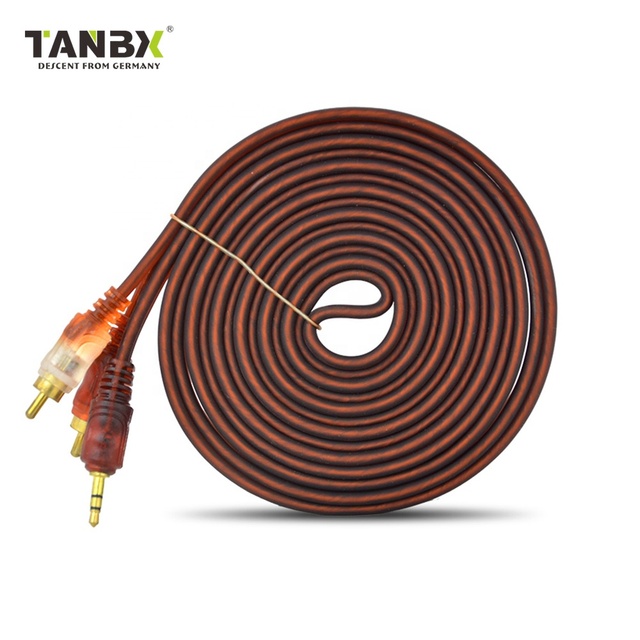 TANBX AUX Converter RCA Audio Line Cable for Car Audio Speaker Multimedia & DVD Player