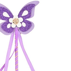 Baguette Magique Papillon Mauve Mignon en Promotion pour Cérémonie de Remise des Diplômes, Saint-Valentin, Fête d'Enfants – Cadeau avec Paillettes et Design Ange - Product Image 3