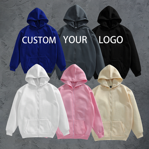 맞춤 제작 300gsm 500gsm 원단 남성용 후드티 면 폴리에스터 무지 캐주얼 오버사이즈 풀오버 후드티 남녀공용 로고 인쇄 엠보싱 - Product Image 1