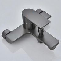 Robinet de douche monocommande noir en alliage de zinc poli à deux trous, design moderne de haute qualité, avec valve en céramique, pour montage sur plan, OEM/ODM