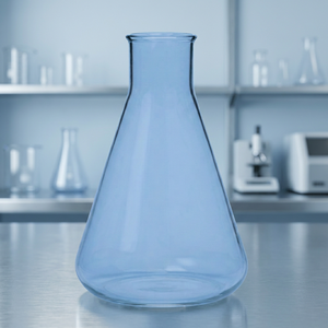 Frasco Erlenmeyer de Vidrio Azul, Frasco Cónico Graduado de 250 mL, Recipiente de Mezcla para Laboratorio - Product Image 4