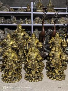 <strong>Dropship</strong> Sitting Gold Guan Gong Patung High Quality Guangong Statue Copper Guan Yu Sculpture - Product Image 4