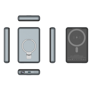 แบตเตอรี่สำรองแม่เหล็กไร้สาย 10000mAh พร้อมขาตั้งอะลูมิเนียมและสาย Type-C ในตัว - Product Image 1