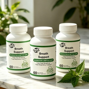 Suplemento de Apoyo Respiratorio a Granel con Complejo Herbal Natural de Quercetina y Hoja de Ortiga, Venta al por Mayor de Fábrica, OEM Personalizado, Cápsulas para Apoyo Respiratorio - Product Image 3
