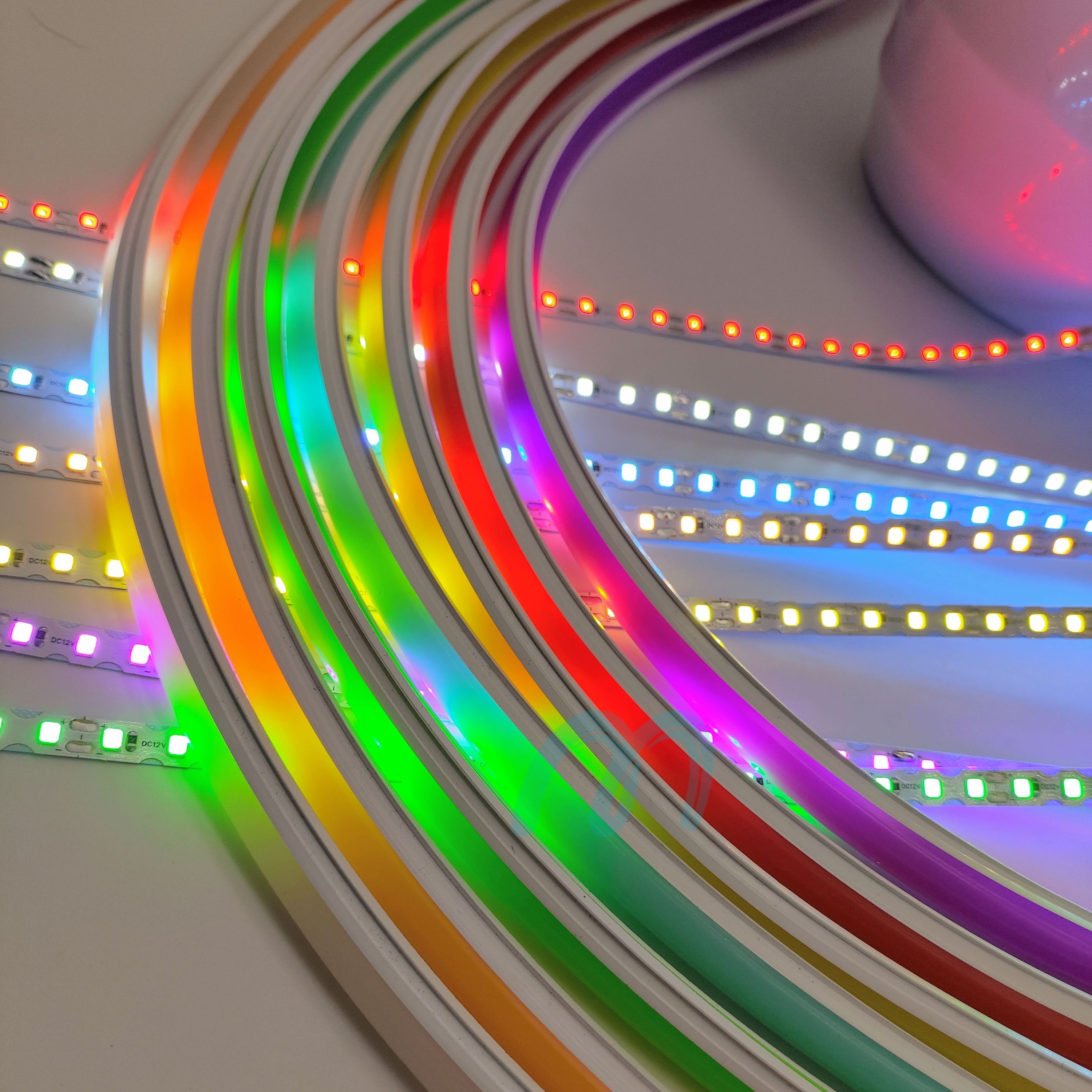 Next-Gen 12V Flexible LED Strip Lights Custom Size Separately Tubes 8mm Pure Silicone Cover Landscape Applications