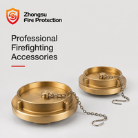 Capuchon Storz vierge personnalisé avec chaîne DN100 DN125 DN150 en aluminium et laiton pour équipement professionnel de pompier, de sauvetage et de lutte contre les incendies maritimes.