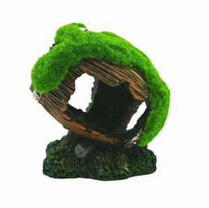 Decorazione per Acquario, Grotta Nascondiglio in Resina con Muschio, Legno Galleggiante, Sfera Decorativa per Acquario, Terrario per <span class=keywords><strong>Tartarughe</strong></span> e Rettili - Product Image 4