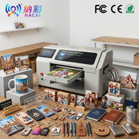 Mesin Printer Inkjet UV Flatbed AI Nacai yang Mudah Dioperasikan, Harga Terjangkau, untuk Mencetak Bola Golf Custom dengan Relief 3D untuk Klub Golf