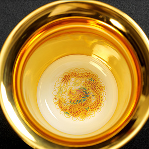 Tasse Maître en Céramique <span class=keywords><strong>Émaillée</strong></span> Faite à la Main, Motif Dragon et Phénix, Lampe de Table, Service à Thé, Cadeau de Mariage, Tasse à Thé Maître - Product Image 3