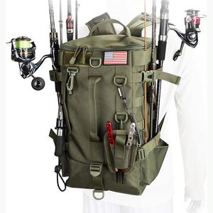Muestra Gratuita, Bolsa de Pesca de Gran Capacidad Personalizada de Fábrica con Cubierta Protectora para la Lluvia, Mochila para Aparejos de Pesca - Product Image 4