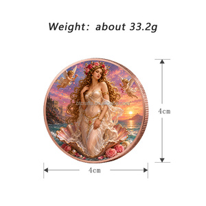 Moneta Bifacciale Afrodite <span class=keywords><strong>Venere</strong></span> da 1 Oncia in Rame Puro .999, Dea della Mitologia Greca, Moneta da Collezione da 1oz in Portamonete 2-in-1 - Product Image 5