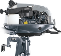 Promotion Exceptionnelle Moteur Hors-Bord Marin Portable Yamaha 4 Temps 6HP à Essence pour Bateau de Pêche