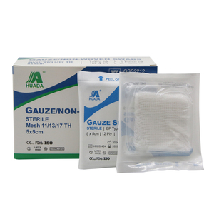 Tampone di garza sterile di cotone assorbente ad alta capacità di assorbimento 2x2 3x3 4x4, 8ply, 12ply, 16ply, 24ply - Product Image 2