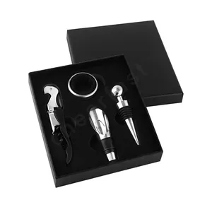 Uitstekende Metalen Wijnfles Corkscrew Accessoires Gereedschap Gift Set Rvs 4 Stuks Gereedschap Wijn Stopper Gift Set Accessoires