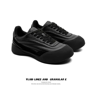 Chaussures de skate décontractées haut de gamme pour hommes, style rétro, à lacets, tige en microfibre respirante et imperméable, idéales pour les trajets quotidiens et la ville. - Product Image 3