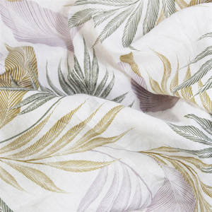 Rideaux en <span class=keywords><strong>tissu</strong></span> 100% <span class=keywords><strong>lin</strong></span> pour vêtements, Textile personnalisé de haute qualité, imprimé palmier Boho <span class=keywords><strong>blanc</strong></span> - Product Image 5