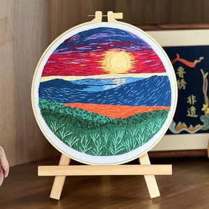 ชุดเย็บปักถักร้อย DIY สำหรับผู้เริ่มต้น พร้อมห่วงปักลายภาพวิว สำหรับตกแต่งบ้าน งานปักครอสติช - Product Image 5
