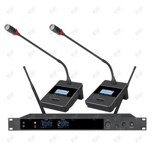 ระบบไมโครโฟนไร้สายแบบสองช่องสัญญาณ BD-26 ชุดไมค์แบบมือถือ UHF พร้อมหน้าจอดิจิตอล สำหรับการแสดงบนเวที การพูด และคาราโอเกะ - Product Image 5