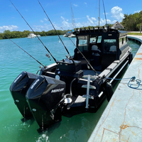 Bateau de pêche en aluminium à grande vitesse, homologué CE, 7,5 m, cabine complète, pour la pêche en haute mer, à vendre