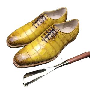 Мужские классические туфли Goodyear из натуральной кожи высшего качества: деловые туфли из крокодиловой кожи, роскошные туфли из кожи аллигатора для мужчин - Product Image 1