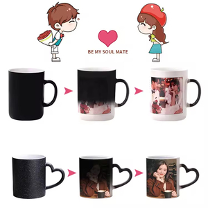 Tasses en céramique en grès vierges de 11 oz, personnalisables par changement de couleur magique, pour sublimation DIY de vos photos, thème Rentrée des classes, style minimaliste - Product Image 4