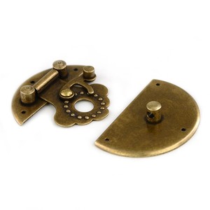 Bisagra de latón antiguo para muebles, estilo chino, montaje superficial, duradera, pulida, con rodamiento, para caja de madera, accesorios para joyeros - Product Image 3