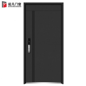 Puerta de Seguridad de Acero de Alta Calidad para Entrada Principal Residencial, Moderna, Exterior, Acabado en Acero Inoxidable, Anti-Robo, Hecha en China - Product Image 1