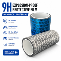 Film protecteur d'écran en verre PET flexible nano 9H de haute qualité en rouleau pour machine de découpe de téléphones portables, vente en gros OEM ODM en usine