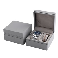 Boîte cadeau de bijoux haut de gamme personnalisée avec fermeture à rabat, en cuir, impression de logo personnalisée, modèle 25714