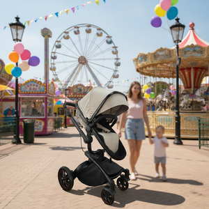 Cochecito de bebé de lujo con asiento elevado 3 en 1, sistema de viaje con silla de <span class=keywords><strong>coche</strong></span> para bebé - Product Image 1