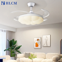 Ventilador de Techo LED Moderno con Luces, Control Remoto para Oficina en Casa, Lámpara de Araña con 3 Cambios de Color