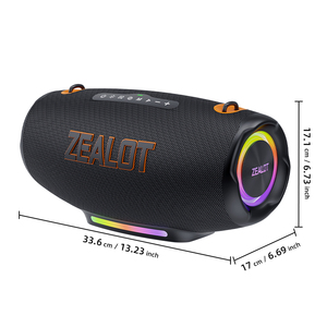 Altavoz Inalámbrico ZEALOT S127 de 100W de Alta Potencia, Altavoz Portátil para Exteriores Resistente al Agua con Bluetooth, Subwoofer con Bajos Potentes, <span class=keywords><strong>Boombox</strong></span> 4 Audio - Product Image 6
