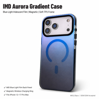 Coque Holographique Dégradée In-Mold pour iPhone 17 Pro Max, Magnétique, Translucide, Anti-Rayures, Compatible Charge Sans Fil, Vente en Gros
