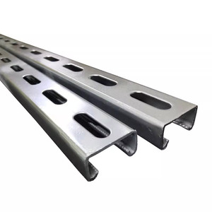 Goedkope PV-beugel, speciaal thermisch verzinkt koudgevormd geperforeerd C-profiel staal 41*21*2 liggerbalken voor zonne-energiesysteem - Product Image 1