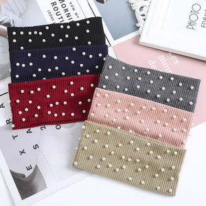 Nouveau fileté coton ongles perle croix bande de cheveux couleur unie lavage visage pression cheveux bandeaux sport groupé cheveux coiffures - Product Image 1