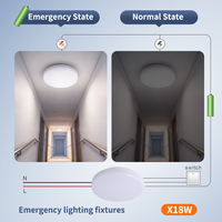 Éclairage d'urgence certifié CB CE, ignifuge, IP65, rechargeable, LED, éclairage de plafond d'urgence chinois avec batterie de secours