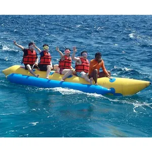 Pabrik grosir murah kualitas tinggi PVC olahraga air permainan air menarik tiup Banana Boat untuk dijual