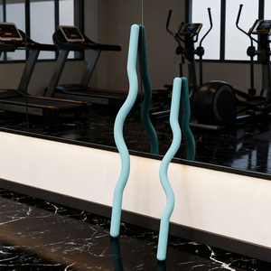 Barra de Yoga Premium de Forma Ovalada, Diseño Plegable, Construcción Duradera, Núcleo de Hierro Fundido, Revestimiento de Silicona Antideslizante, Uso en Gimnasios - Product Image 4