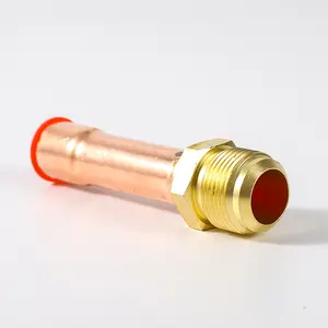 superior Quality copper tube for refrigerator air conditioner Pipe fitting tube welding connection with brass tube