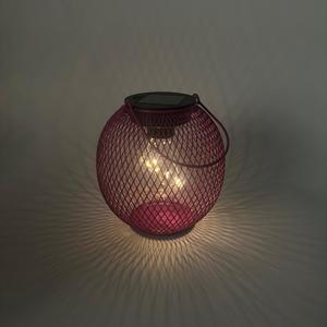 Lanterne solaire en forme de boule, en métal, avec fil de maille, lampe suspendue, micro <span class=keywords><strong>LED</strong></span> blanc chaud, panneau solaire, certifiée RoHS, IP44, pour extérieur, fête - Product Image 5