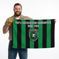 Drapeaux personnalisés en polyester haute résistance avec logo de marque, impression par sublimation HD pour cérémonie de grand ouverture, faible MOQ, résistants à la décoloration