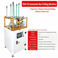 Machine à plier et à coller automatique pour l'emballage de petites boîtes et de cartons, haute productivité, 220V, garantie 1 an