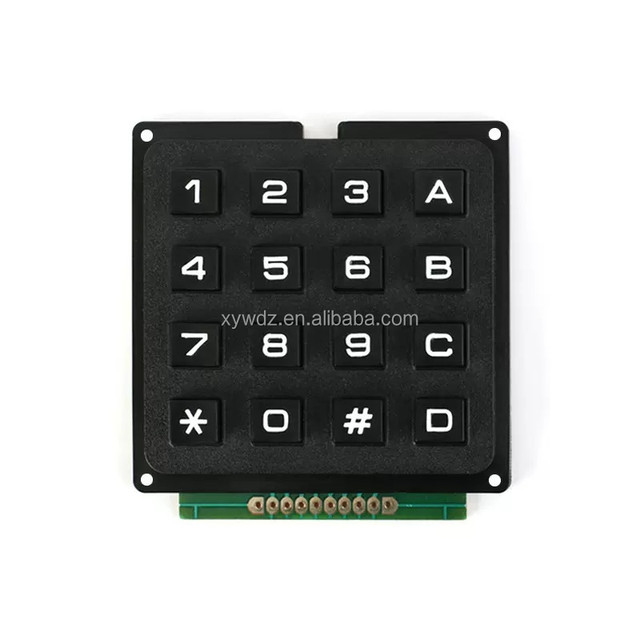 E-TIME 12-bit/16-bit ABS plastic keys 12/16-key matrix industrial keyboard 3*4/4*4 for smart devices