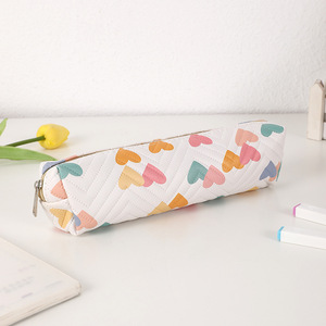 Cartoon Heart Pen Pouch Single Layer Simple Zipper <strong>Pencil</strong> Holder Portable Stationery <strong>Case</strong> for School Kids - Product Image 6