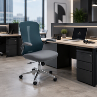 Chaise de bureau ergonomique pivotante moderne en maille avec support lombaire réglable, chaise d'étude en plastique, personnalisation de mobilier