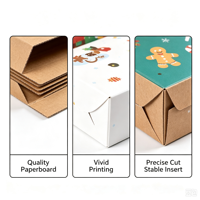 Boîtes à bonbons de Noël 3D en carton biodégradable avec impression quadricolore - Emballage cadeau laminé brillant