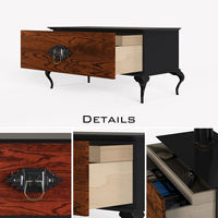 Meubles de chambre à coucher, table d'appoint de style moderne, rangement, décoration, tables de chevet de luxe avec tiroir secret et finition élégante en acajou