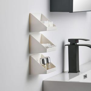 <b>Wall</b> <b>Mounted</b> Mirror <b>Cabinet</b> Storage Box With Slanted Panels Space Saving Organizational Storage For Bathroom - Product Image 2