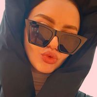 Lunettes de soleil œil de chat à grande monture pour femmes, verres UV400, monture PC, accessoire de mode